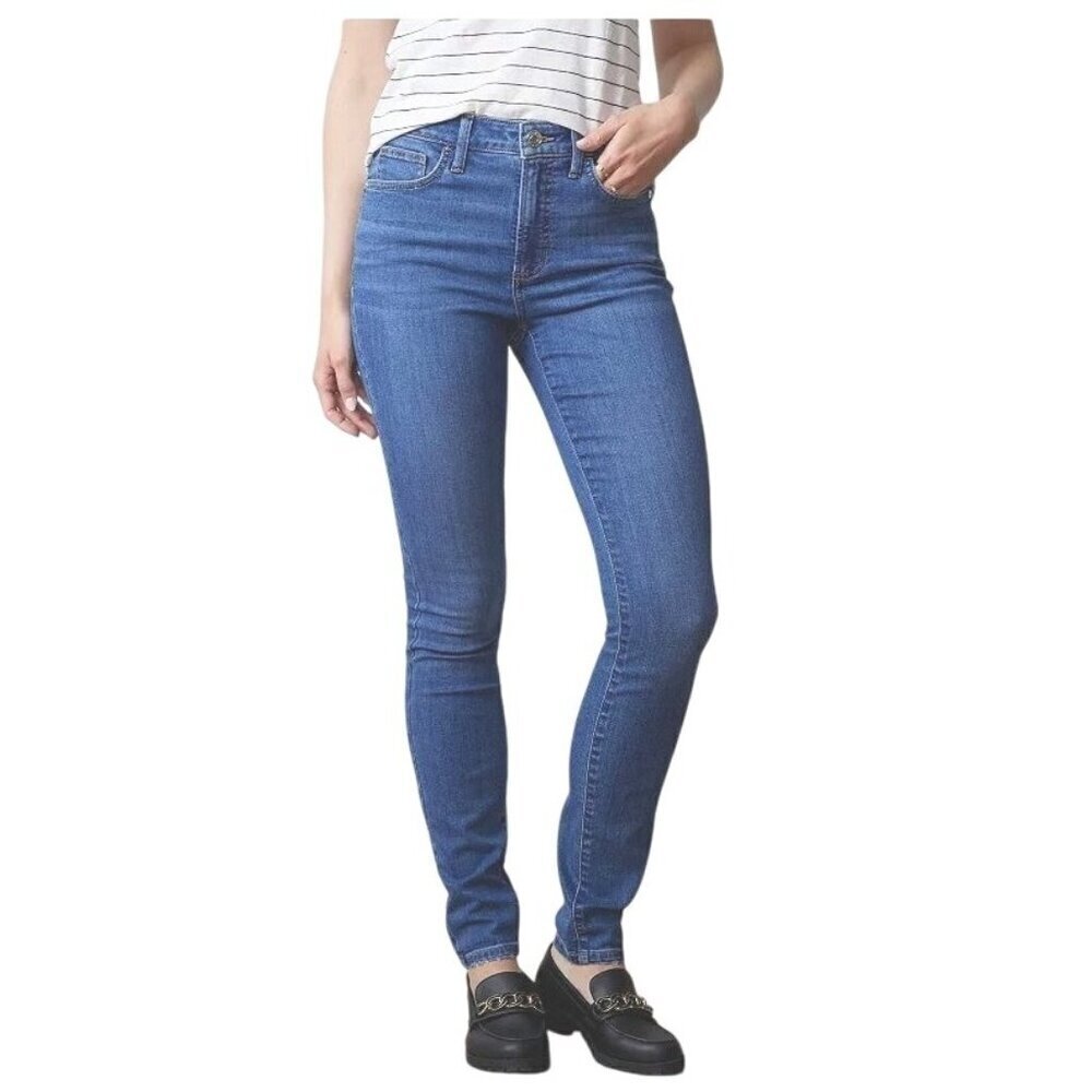 LC Lauren Conrad Womens Curvy High Rise 5 Pocket Skinny Jeans Sz 4 New